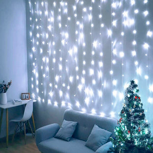 Cascada luces navideñas