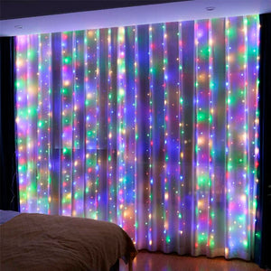 Cascada luces navideñas
