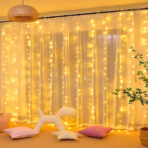 Cascada luces navideñas