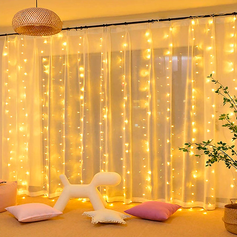 Cascada luces navideñas