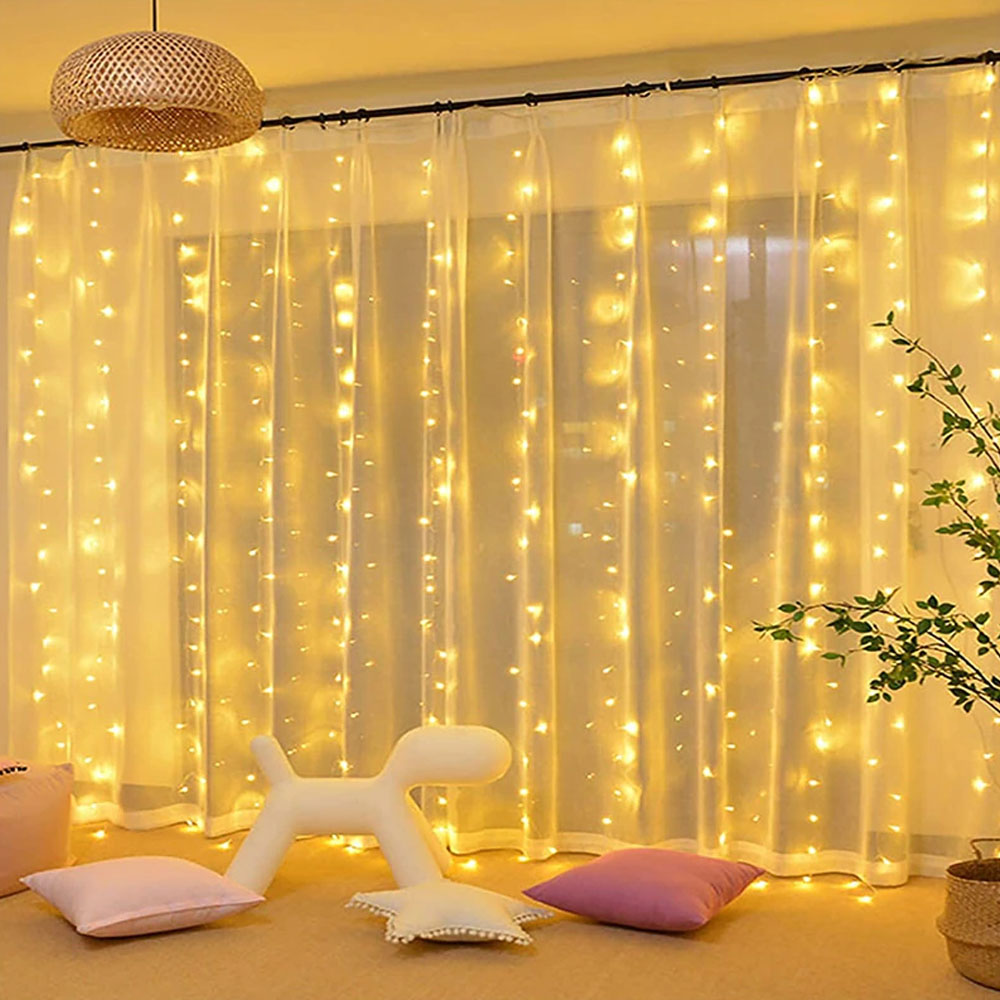 Cascada luces navideñas