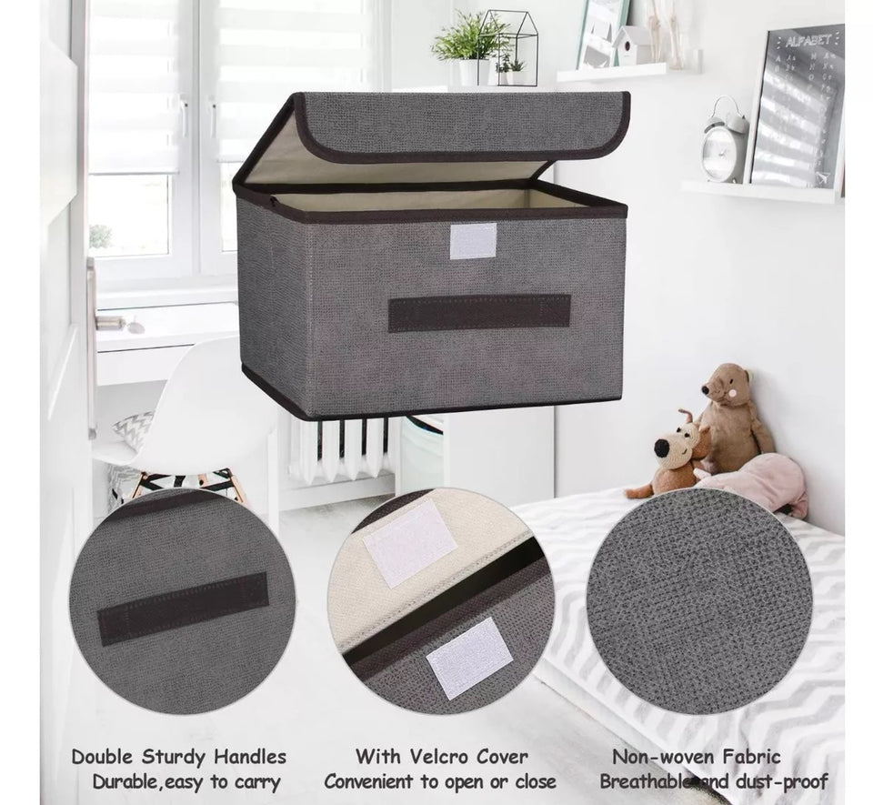 CAJA  ORGANIZADORA EN TELA X 3 UNIDADES