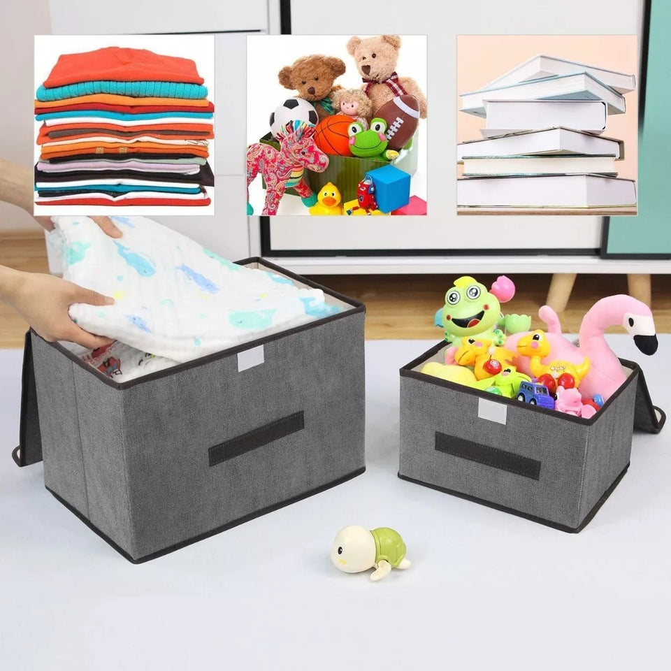 CAJA  ORGANIZADORA EN TELA X 3 UNIDADES