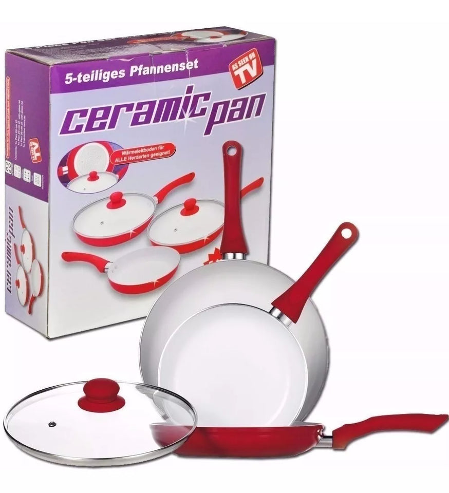 SET SARTENES CERAMICA 5 PIEZAS