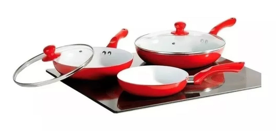SET SARTENES CERAMICA 5 PIEZAS