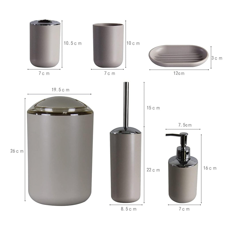 SET ACCESORIOS BAÑO 6 PIEZAS