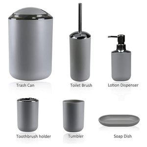 SET ACCESORIOS BAÑO 6 PIEZAS