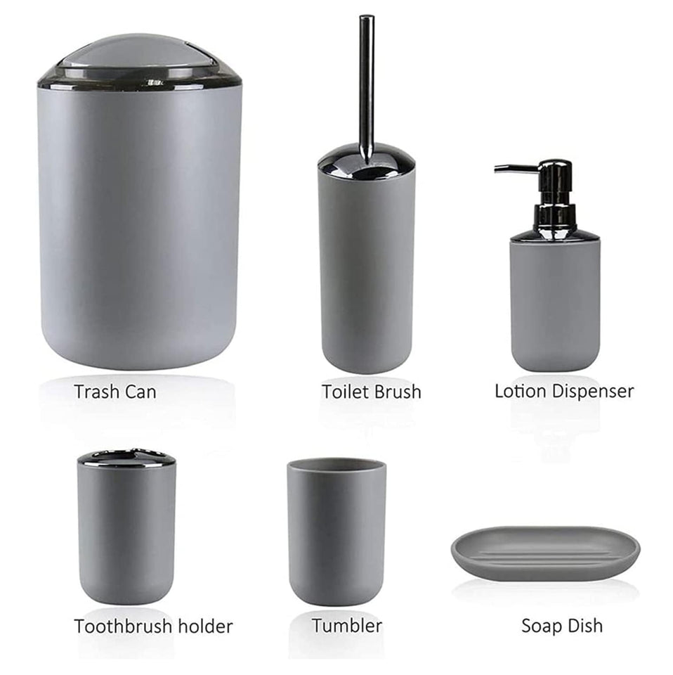 SET ACCESORIOS BAÑO 6 PIEZAS
