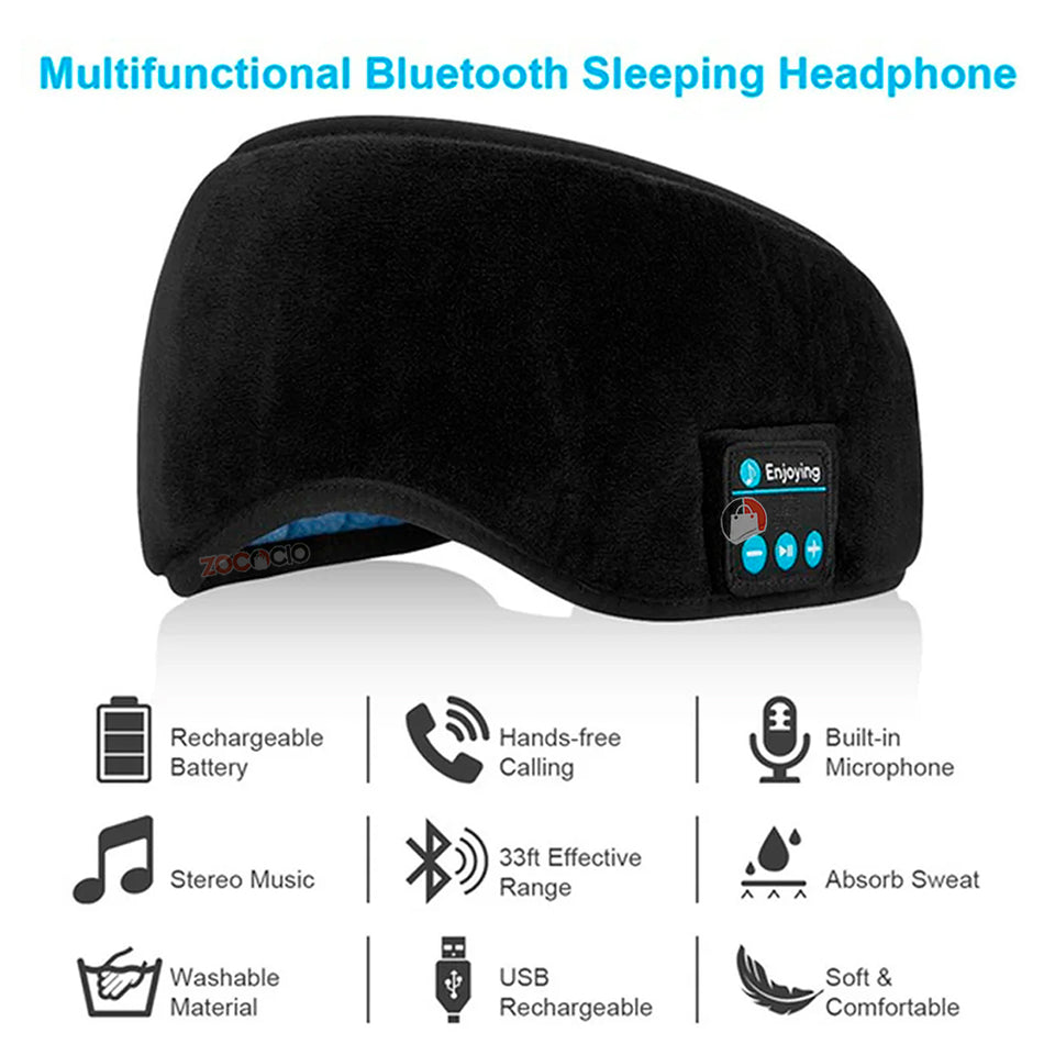 TAPA OJOS PARA DORMIR RELAJANTE CON BLUETOOTH