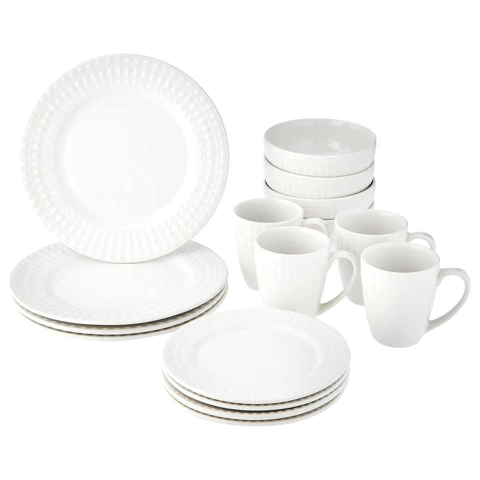 SET VAJILLA CERÁMICA DE LUJO 16 PIEZAS
