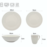 SET VAJILLA CERÁMICA DE LUJO 16 PIEZAS