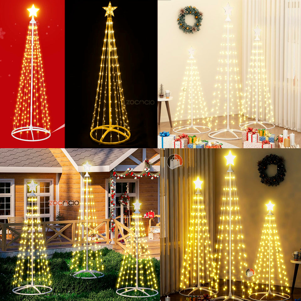 ARBOL CONO LUCES LED
