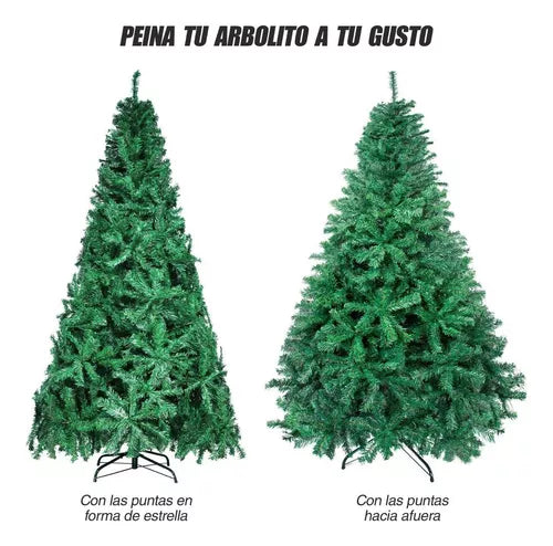 🎄✨ ÁRBOL DE NAVIDAD ROBUSTO 2.10 M VERDE – 1300 RAMAS *