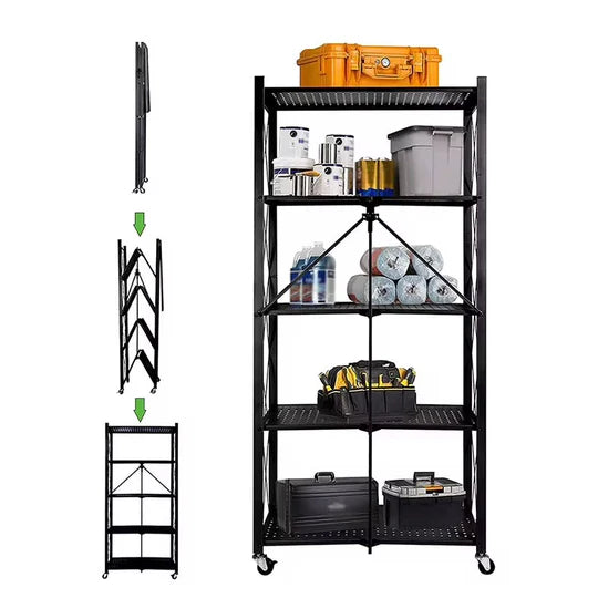 🗄️ Estante Organizador Plegable Metálico de 5 Niveles