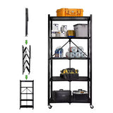 🗄️ Estante Organizador Plegable Metálico de 5 Niveles