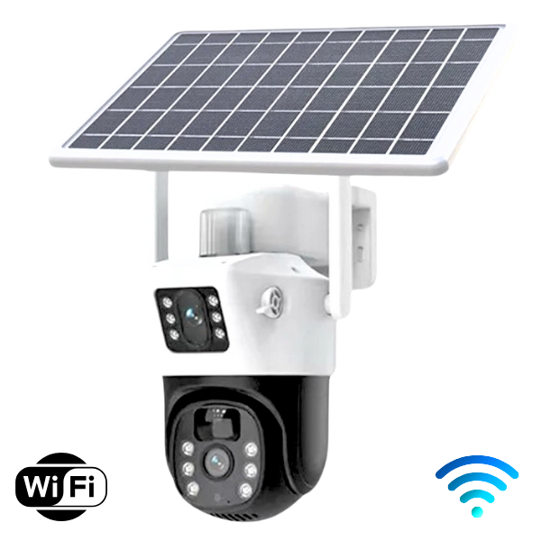 Cámara WiFi Solar de Seguridad con Doble Lente Inteligente