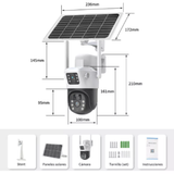 Cámara WiFi Solar de Seguridad con Doble Lente Inteligente