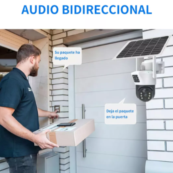 Cámara WiFi Solar de Seguridad con Doble Lente Inteligente