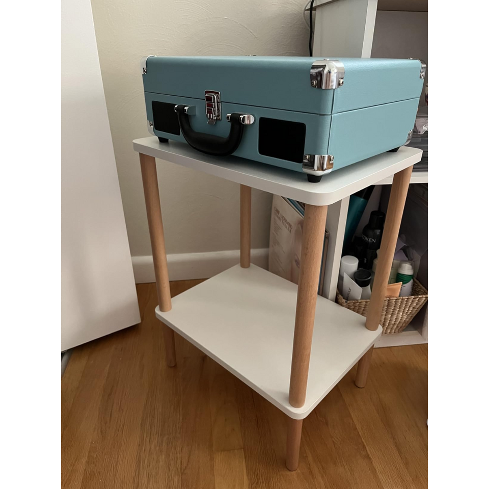 Mesa de Centro de Madera de Doble Nivel