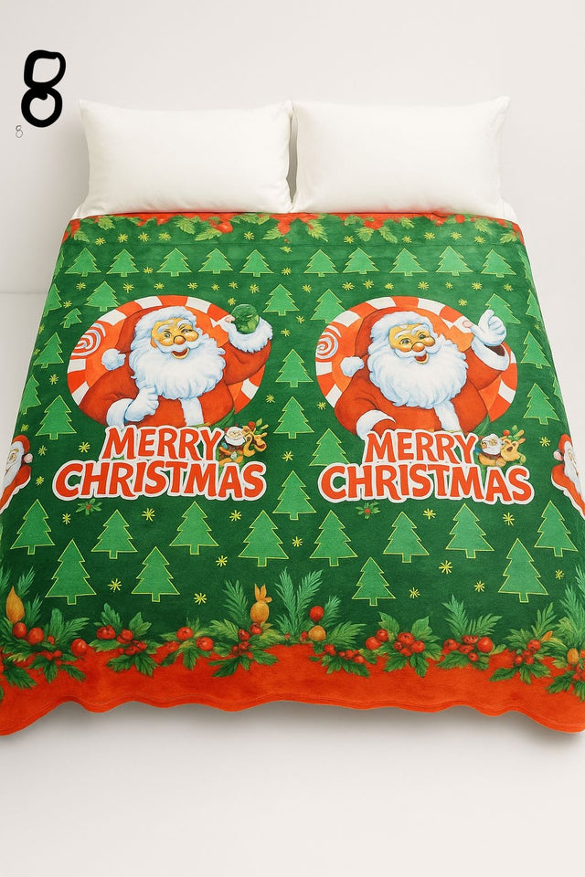 COBIJAS NAVIDEÑAS 2 METROS X 2.20 METROS