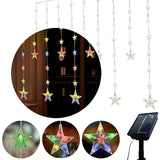 Cortina de Estrellas Navideñas con Energía Solar – 3 m x 90 cm