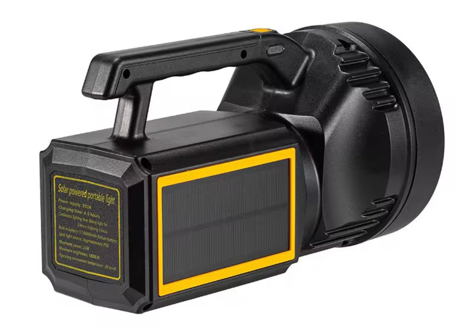 Linterna LED Recargable con Carga Solar