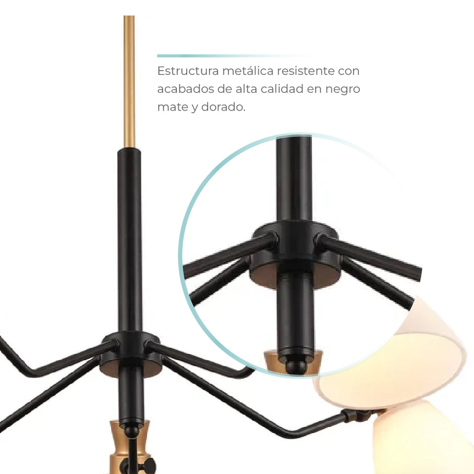 💡 Lámpara Colgante Spider 5 Luces E14