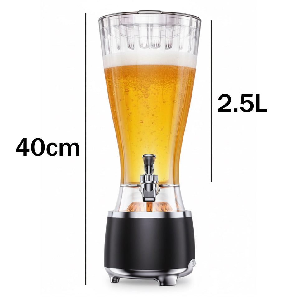 Torre Dispensadora de Cerveza con Parlante Bluetooth e Iluminación LED