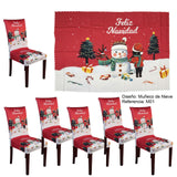SET MANTEL +  6 FUNDAS  SILLA NAVIDEÑAS