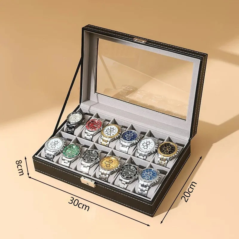 ⌚✨ CAJA PREMIUM ORGANIZADORA PARA 12 RELOJES *