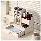 💄 Organizador de Maquillaje con Cajón – Blanco Elegante