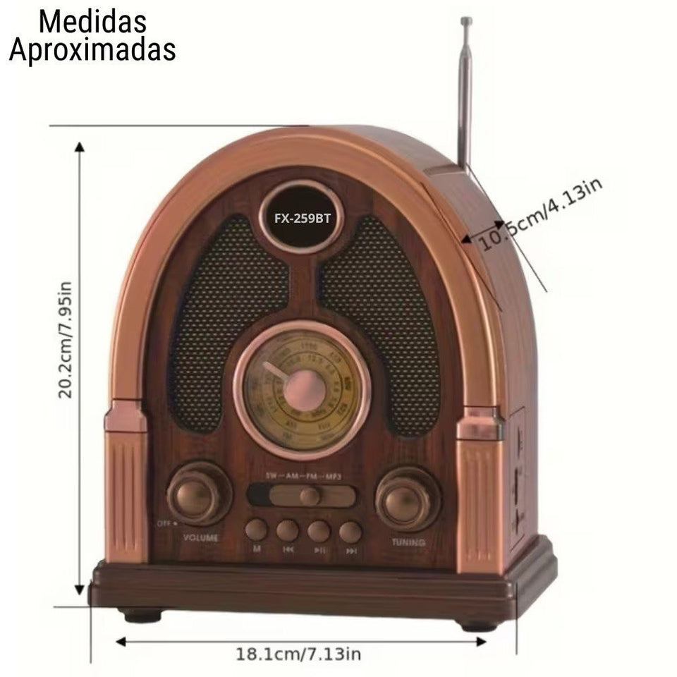 📻 RADIO PARLANTE RETRO VINTAGE FX-259BT