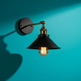 💡 LÁMPARA DE PARED INDUSTRIAL AJUSTABLE NEGRO Y DORADO