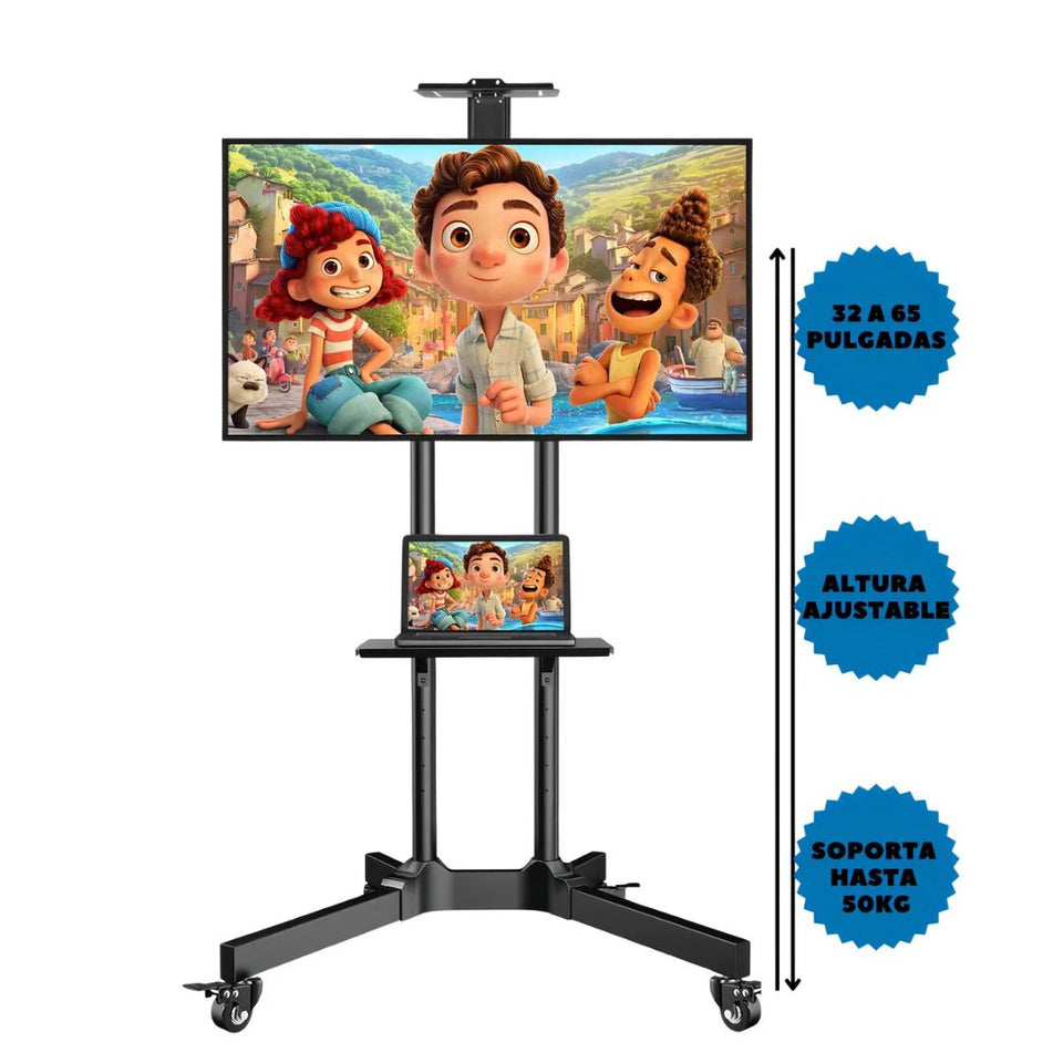 📺 SOPORTE MÓVIL PARA TV DE 32” A 65” CON RUEDAS