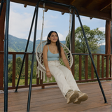 Silla Hamaca Colgante con Soporte Metálico