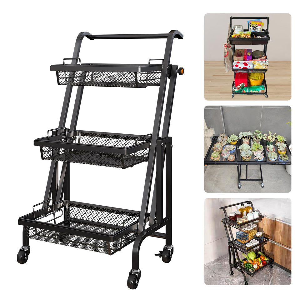 🗂️ Organizador Plegable Metálico de 3 Niveles
