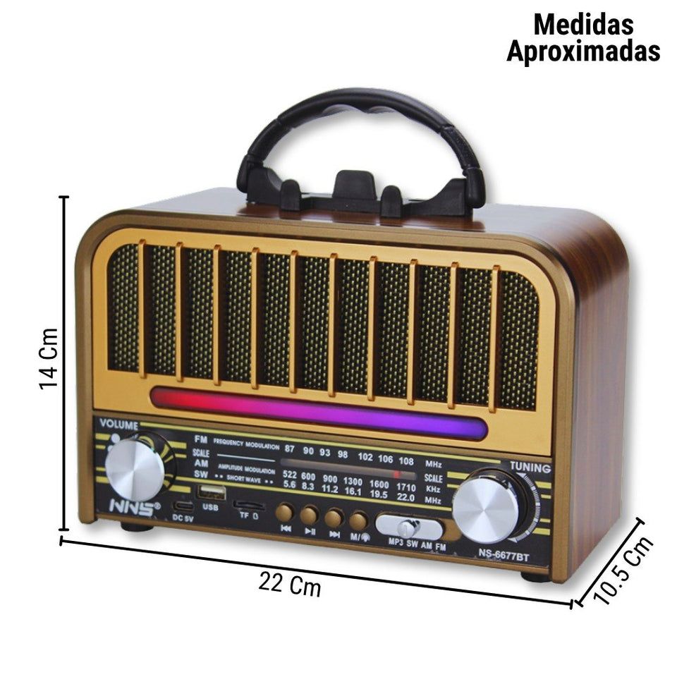 📻 RADIO PARLANTE RETRO VINTAGE NS-6677BT