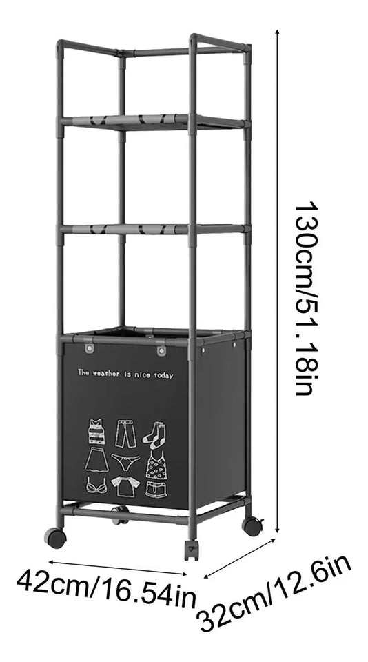 🧺 Estante Organizador con Cesto para Ropa Sucia