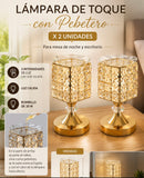 ✨ Lámparas de Mesa con Pebetero Doradas x2