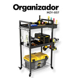 🛠️ ORGANIZADOR DE HERRAMIENTAS DE 3 NIVELES CON RUEDAS
