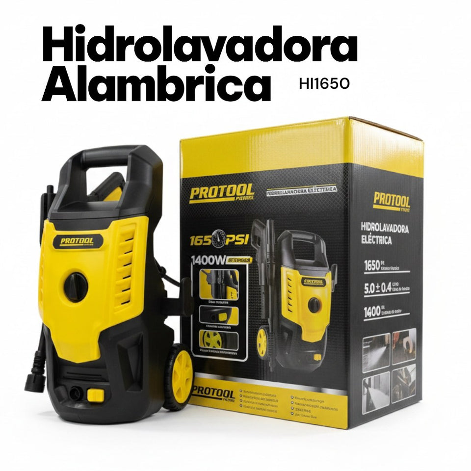 💦 HIDROLAVADORA ELÉCTRICA 1400W – 1650 PSI
