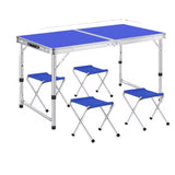 🏕️🪑 MESA PLEGABLE PORTÁTIL CON 4 SILLAS *