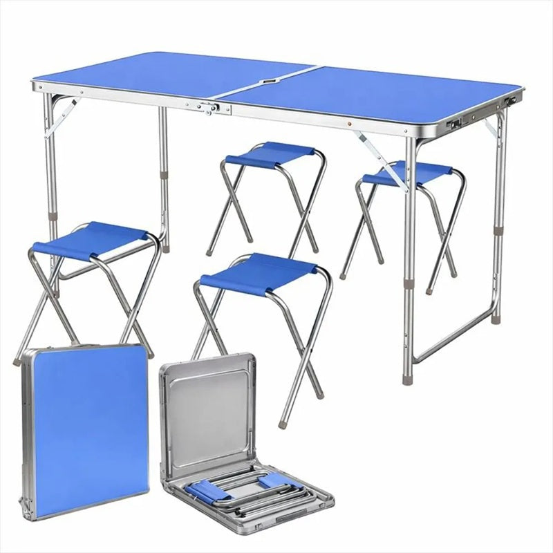 🏕️ Mesa Plegable Portátil con 4 Sillas