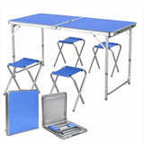 🏕️ Mesa Plegable Portátil con 4 Sillas