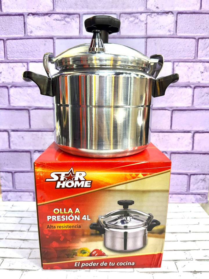 🍲 OLLA A PRESIÓN DE ALUMINIO 4 LITROS STAR HOME