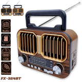 📻 RADIO PARLANTE RETRO VINTAGE RECARGABLE BLUETOOTH FX-324BT