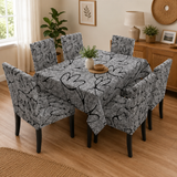 🍽️ COMBO MANTEL IMPERMEABLE + 6 FUNDAS PARA SILLAS DE COMEDOR