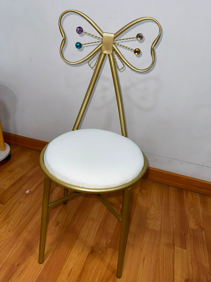 🪑✨ SILLA TOCADOR ACOLCHADA PREMIUM DORADA