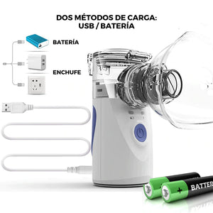 NEBULIZADOR PORTÁTIL RECARGABLE USB