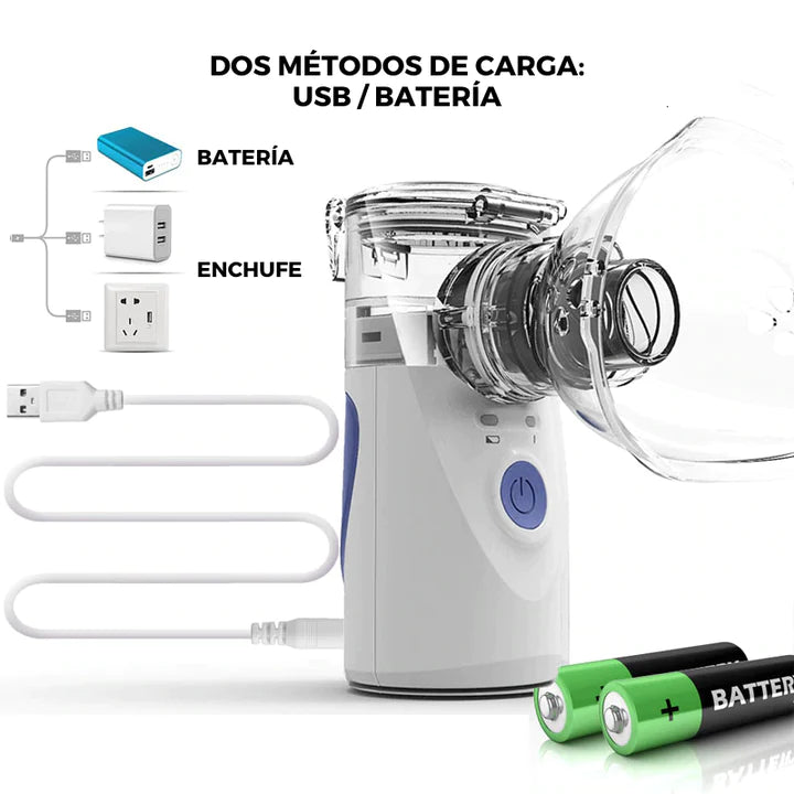 NEBULIZADOR PORTÁTIL RECARGABLE USB